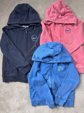 Lot of 3 Vineyard Vines Hoodies Boys 7